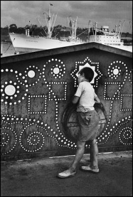 A Galata hídon, Isztambul, 1955